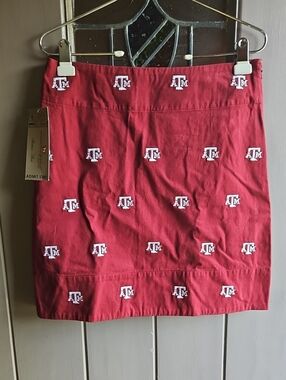 Texas A & M Maroon With White Embroidered Logo Skirt